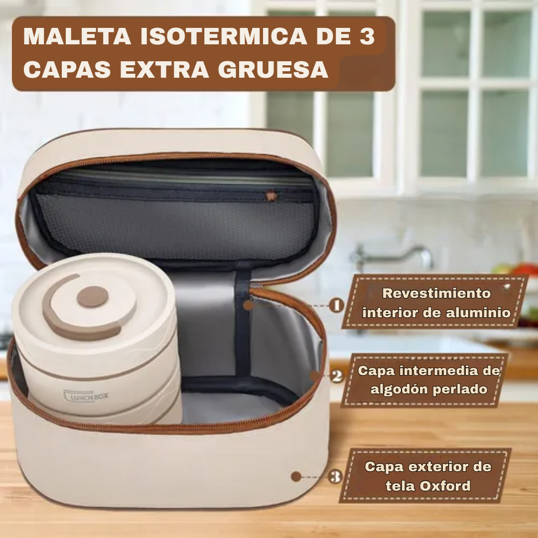 PACK LUNCHBOX®: 4 Loncheras Térmicas + ¡Maleta+Cubiertos gratis!