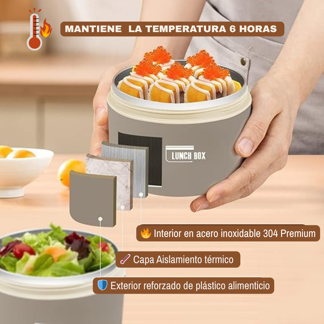 PACK LUNCHBOX®: 4 Loncheras Térmicas + ¡Maleta+Cubiertos gratis!