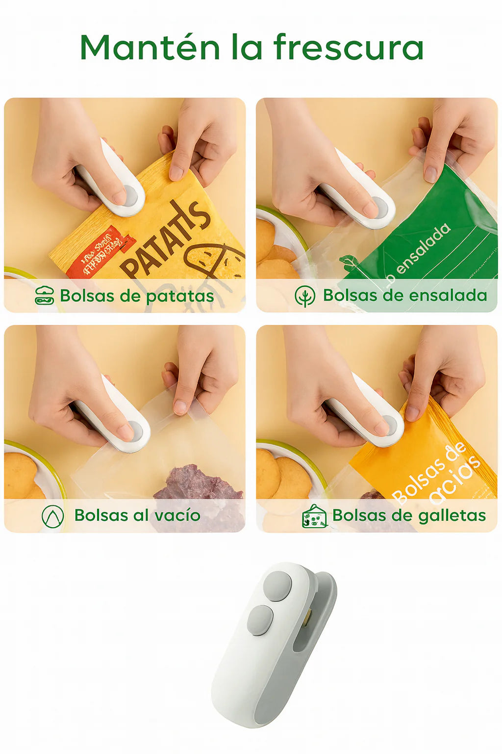 MINI SELLADOR DE BOLSAS PORTÁTIL