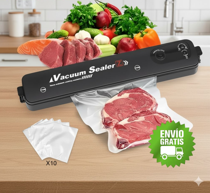 Selladora Vacío Pro + 10 Bolsas ¡Gratis!