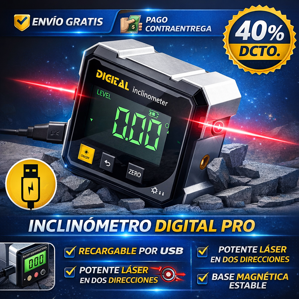 INCLINÓMETRO DIGITAL PRO  ¡Precisión exacta al instante!