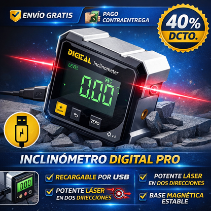 INCLINÓMETRO DIGITAL PRO  ¡Precisión exacta al instante!