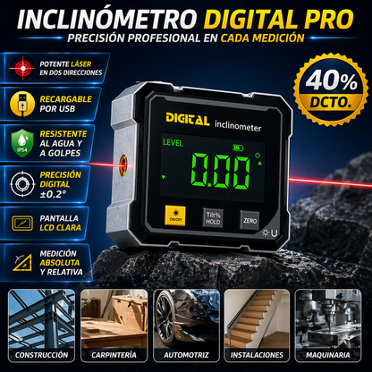 NIVEL DIGITAL LASER USB PRO  ¡Precisión exacta al instante!