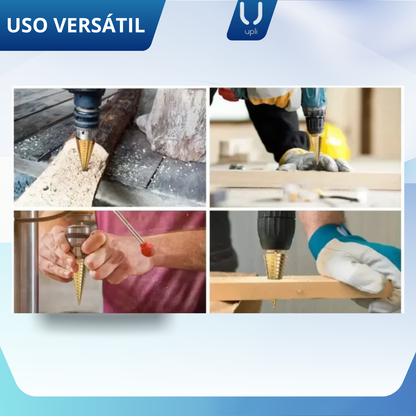 SET DE BROCAS ESCALONADAS X 6 perfora varios diámetros sin cambiar broca