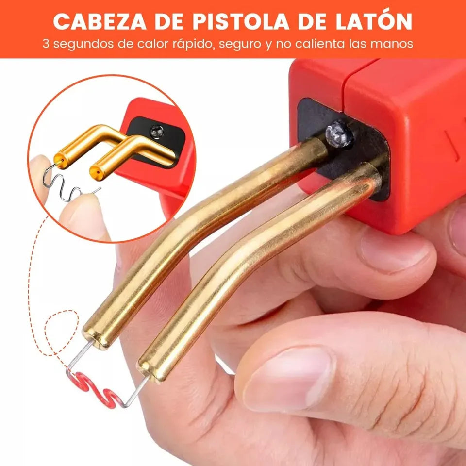 KIT SOLDADOR DE PLÁSTICOS PROFESIONAL + 600 grapas + Pinzas + Cutter ¡Gratis!