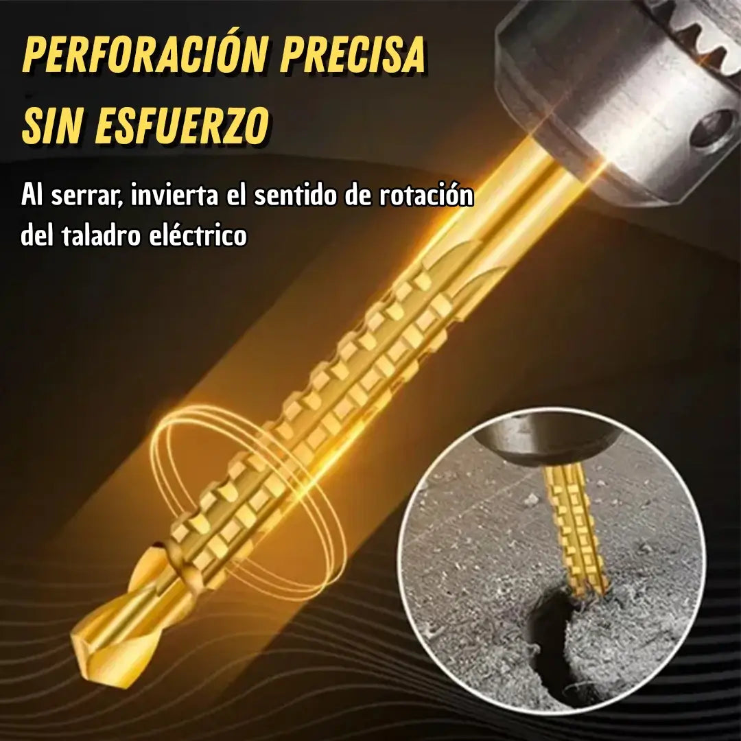 SET DE BROCAS ESCALONADAS X 6 perfora varios diámetros sin cambiar broca