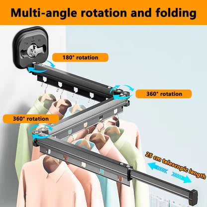 Tendedero De Ropa Brazo Plegable Ventosa