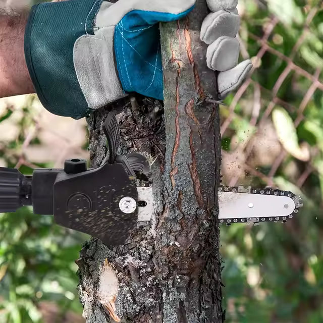 DRILL-SIERRA PRO®  Convierte tu taladro en motosierra portátil